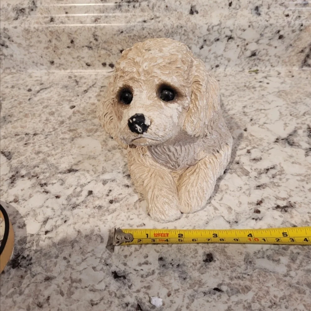 Vintage Sandicast Miniature Poodle Dog Sandra Brue 1981 Sculpture